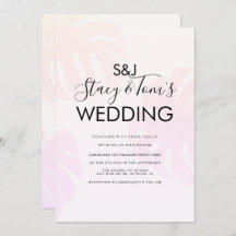 Casamento Botânico Desenhado Pela Mão De Monstera 