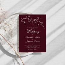 Casamento Botânico Elegante Burgundy & Ivory