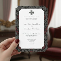 Casamento Botânico Elegante Vintage Gótica