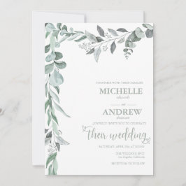 Convite Casamento Botânico Eucalyptus