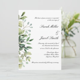 Convite Casamento Botânico Eucalyptus & Greenery