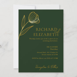 Convite Casamento Botânico Floral Boho Minimalista