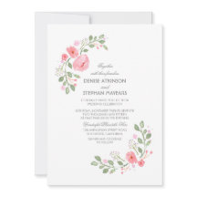 Casamento Botânico Floral de Aquarela