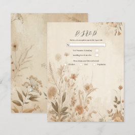 Convite Casamento Botânico Floral Delicado Vintage Boho