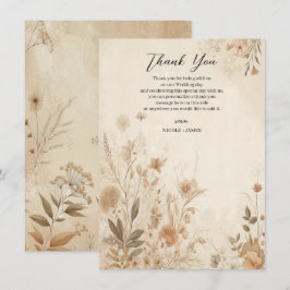 Convite Casamento Botânico Floral Delicado Vintage Boho