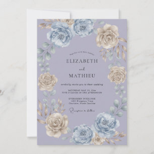 Convite Casamento Botânico Floral Vinca