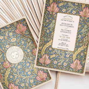 Convite Casamento Botânico Inspirado em William Morris