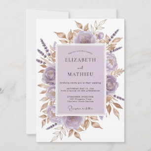 Convite Casamento Botânico Lavanda Divina