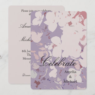 Convite Casamento botânico Malva