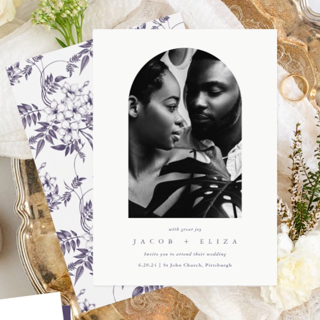 Convite Casamento Botânico por Arch Floral Elegante (Criador carregado)