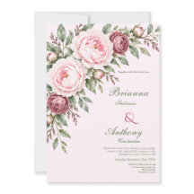 Casamento Botânico Romântico Rosa Poeira de Peônia