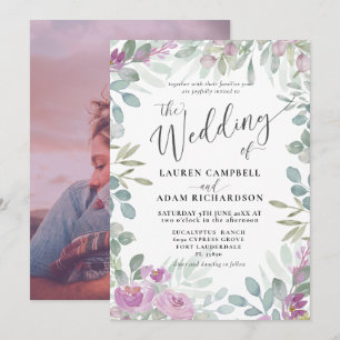 Convite Casamento Botânico Rustic Floral Pink