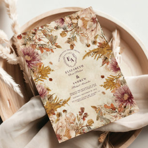 Convite Casamento Botânico Rustic Pastel