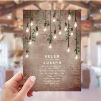 Casamento Botânico Rústico De Tijolos Vintage Lâmp