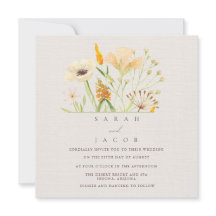 Casamento Botânico Simples de Flores Selvagens