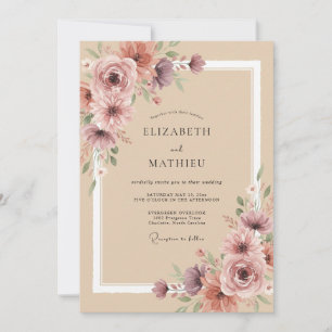 Convite Casamento Botânico Tan Lush