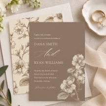 Casamento Botânico Vintage Marfim Marrom