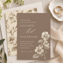 Casamento Botânico Vintage Marfim Marrom