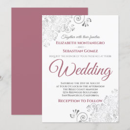 Convite Casamento Branca de Rosa de Pata Simples com Pão C