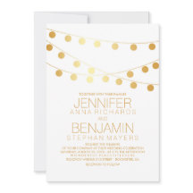 Casamento Branco com Luzes de Efeito de Folha Ouro