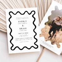 Casamento Branco da Linha de Desenho da Mão Quirky