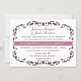 Convite Casamento Branco de Flourish Flourish, Vitoriano E