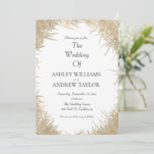 Casamento Branco Elegante de Grama Dourada Clássic