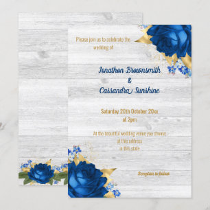 CONVITE CASAMENTO BRANCO FLORAL DOURADO FLORAL MODERNO RUS