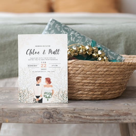 Convite Casamento Branco Minimalista Moderno