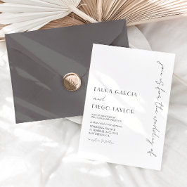 Convite Casamento Branco Moderno