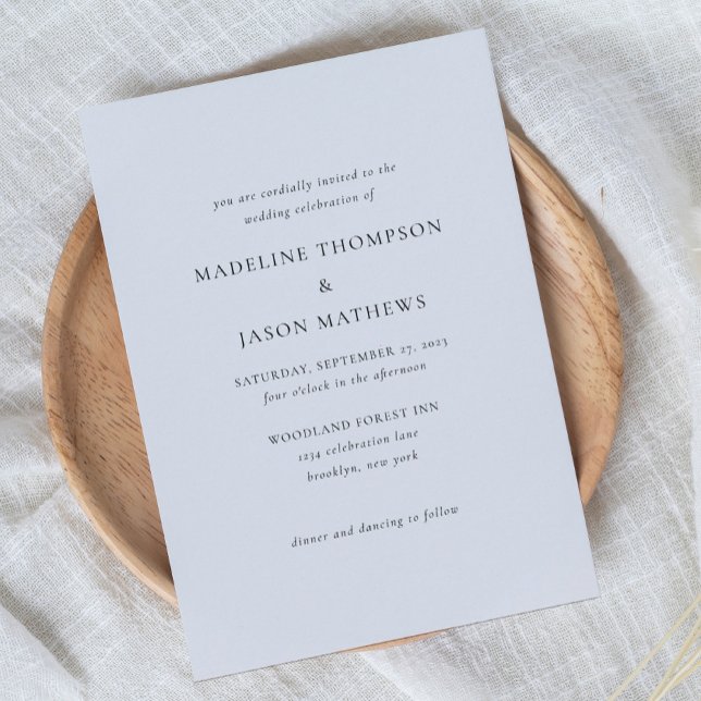 Convite Casamento Branco Negro Clássico Vintage (Criador carregado)