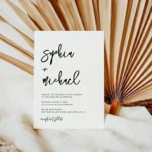 Casamento Branco Negro de Script Contemporâneo Mod