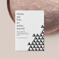 Casamento Branco Negro Mínimo de Arte Geométrica M
