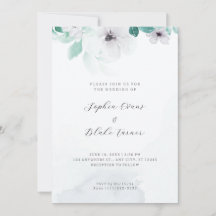 Casamento Branco Romântico Branco e Verde Floral B