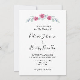 Convite Casamento Branco Rustic Eucalyptus Greenery