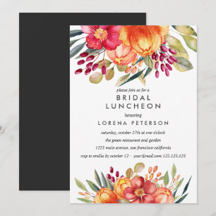 Convite Casamento Bridal Bridal Bridal, Flores Pintadas