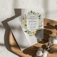 Casamento Brilhante Amarelo e Roxo de Boho Moderno