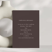Casamento Brown de Café Moderno Minimalista