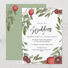 Convite Casamento Burgundy Boho Greenery