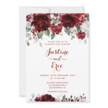 Casamento Burgundy Red Peony Epiphany II