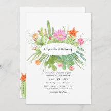 Casamento Cactus Watercolor