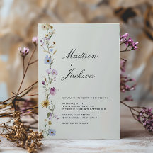 Casamento Caligrafia Elegante Flores Silvestres Bo