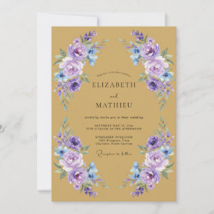Convite Casamento Capricho Floral Lavanda
