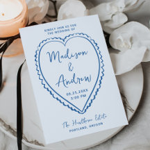 Casamento Caprichoso Coração Azul