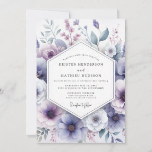 Convite Casamento Caprichoso Flor de Lavanda