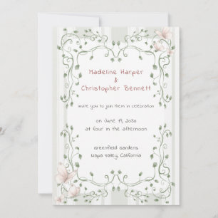 Convite Casamento Caprichoso Jardim de Ervas Salvia