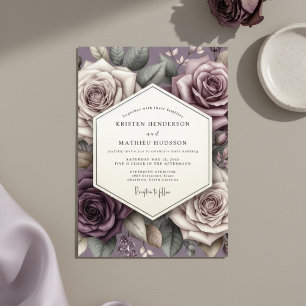 Convite Casamento Caprichoso Rosa Malva