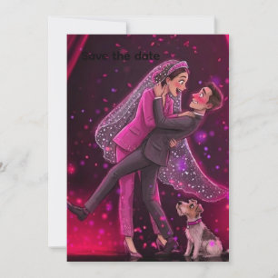 Convite Casamento Caprichoso Salve o Dia com CuConvite