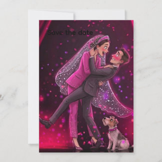 Convite Casamento Caprichoso Salve o Dia com CuConvite