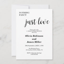 Convite Casamento Casual Branco Sem Frescuras Apenas Amor